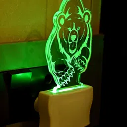 1ST TIME White & Transparent 4-Pcs 3D Illusion LED Plug Night Lamps image 5