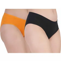 ORLIZEA Pack of 2 Women High-Rise Cotton Blend Hipster Briefs image 3