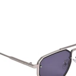 SPADEACES Unisex Full Rim Square Black Lens & Blue Aviator Sunglasses image 3