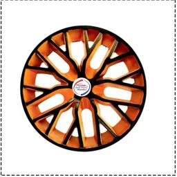 Auto Pearl BO40 R14 r 35.56 cm (14 Inch) ess Type Wheel Hubcap with Retention Ring Glossy Black Orange Wheel Cover for Maruti S-PPresso LXI Petrol (Set of 4)-image-63