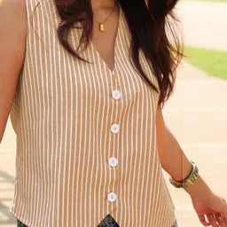 Burgstudio9 Striped Cotton Top image 4