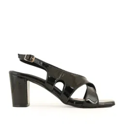 Mozafia Women's Black Back Strap Sandals image 3