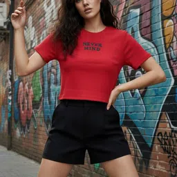 CORSICA Print Cotton Crop Top image 4