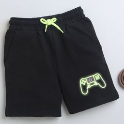 BUMZEE Gamer Theme Printed Shorts - Black-picture-26