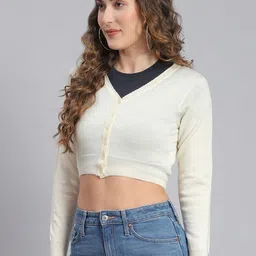 Monte Carlo Women Woollen Crop Cardigan image 5