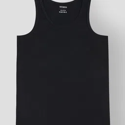 TRESNOVA Cotton Pack Of 3 Anti Microbial Finish & Advanced Ergonomic Armhole Technology Football Printed & Solid Soft Vests - Navy Black & Blue image 3