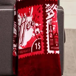 tundwal's Red & Pink Geometric Mink Heavy Winter Double Bed Blanket image 3