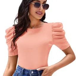 Fashion Care Women Puff Sleeves Top-image-81
