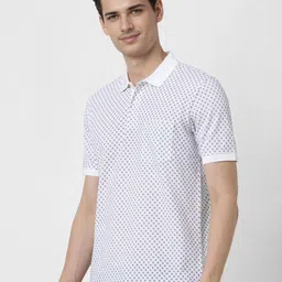 Peter England Men Printed Polo Collar T-shirt image 2