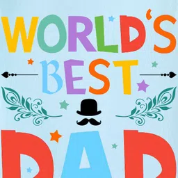 BLUSHES 100% Cotton Fathers Day Theme Half Sleeves Worlds Best Dad Text Printed Onesie - Powder Blue image 5