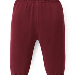 doodle poodle Doddle Poodle Cable Knit Full Sleeves Pullover Solid Sweater Set - Dark Red image 4