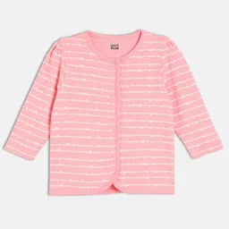 MINI KLUB Cotton Knit Pack Of 2 Full Sleeves Typography & Stars Printed Jhablas - Blue & Pink image 5