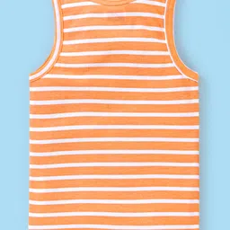 Babyhug 100% Cotton Sleeveless Sando Fox Print Pack of 3 - Blue Orange & Grey image 5