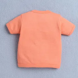 BUMZEE Cotton Knit Front Open Half Sleeves Unicorn Theme Printed Jhablas Pack Of 4 - Dark Pink Blue & Orange image 5