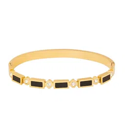JEWELSCAPE Women Gold-Plated Bangle-Style Bracelet image 5