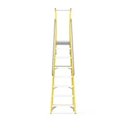 YOUNGMAN 8/5 Step Fiberglass Platform Ladder 1360 mm Maximum Standing Height, 8362 image 3