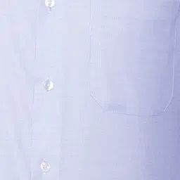 Louis Philippe Permapress Men Blue Regular Fit Self Design Formal Shirt image 4