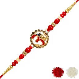 MEIRA JEWELLERY 3-Pcs Rakhi With Roli Chawal & Greeting Card-picture-24