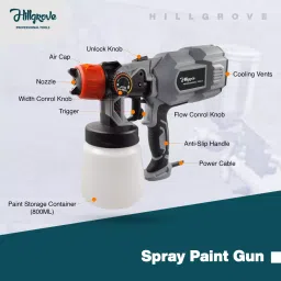 Hillgrove Double Acting Piston HVLP Paint Spray 550 W, HGCM819M1 image 5