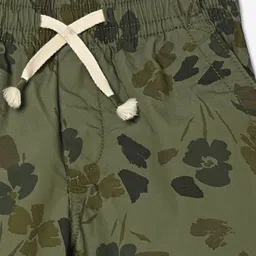 GAP Boys Floral Printed Pure cotton Mid-Rise Regular Fit Bermuda Shorts image 3