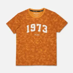Pepe Jeans Kids Orange Printed T-Shirt-picture-12