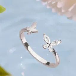 Zavya 92.5 Sterling Silver Butterfly Ring for Women-picture-11