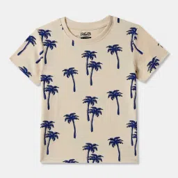 R&B Boys Beige Cotton Printed T-Shirt-picture-16