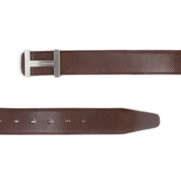 Tommy Hilfiger Men Brown Leather Textured Belt image 3