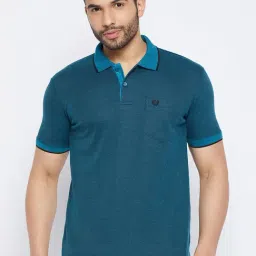 Duke Teal Blue Regular Fit Polo T-Shirt-image-93