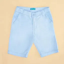YU by Pantaloons Kids Blue Cotton Regular Fit Shorts image 3