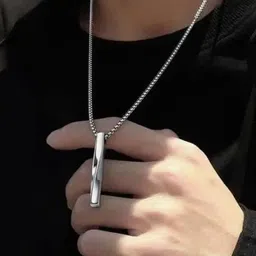 KRENOZ Men Silver-Plated Necklace image 4