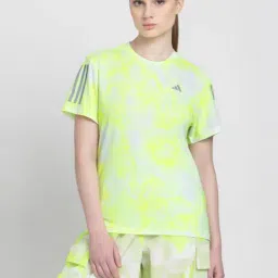 adidas Neon Green Printed Running T-Shirt-picture-13