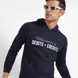 Campus Sutra Navy Regular Fit Printed Hooded Sweatshirt-picture-13