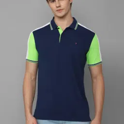 Louis Philippe Sport Navy Slim Fit Printed Polo T-Shirt-picture-11