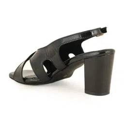 Mozafia Women's Black Back Strap Sandals image 5