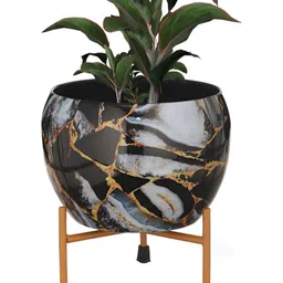 Homspurts Black Apple Bowl Planter image 5