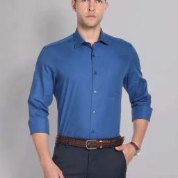 AD by Arvind Royal Blue Regular Fit Shirt-picture-34