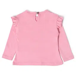 MiArcus Kids Pink Printed Full Sleeves Top image 2