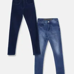 Tales & Stories Kids Blue Solid Jeans (Pack Of 2)-picture-21
