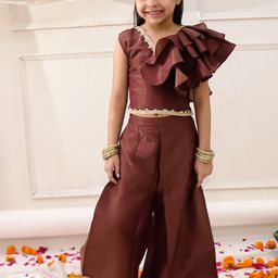 KID1 Pearl Ruffle top with palazzo-picture-2