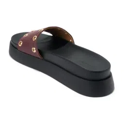 Forever Glam by Pantaloons Women's Wine Casual Sandals image 5