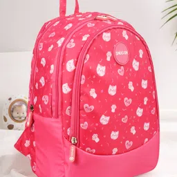 NOVEX SNUG-ON Kitty Printed Kids School Bag For Girls/Kids Backpack - (Pink, 15 Inch)-picture-27