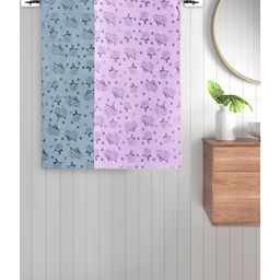 FABINALIV Set of 2 Multicolor Floral 300 GSM Cotton Kids Bath Towels (115X55 cm)-picture-42