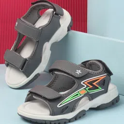 Cute Walk by Babyhug Velcro Closure Sandals with 3D Applique - Grey-picture-21