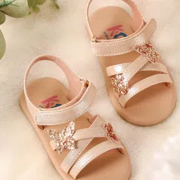 Kicks & Crawl Butterfly Applique Detailed With Velcro Closure Sandals - Pink-picture-28