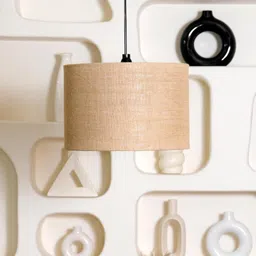 Crosscut Furniture Lampshade Printed Series of 12 Inch dia and B22 type holder (Natural Jute)-picture-21