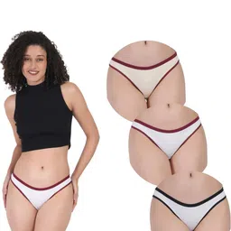 ORLIZEA Pack of 3 Women Low-Rise Cotton Blend Thongs-picture-39