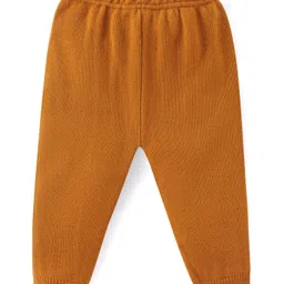 Babyhug Knit Full Sleeves Sweater Set with Aztec Design- Mustard image 4