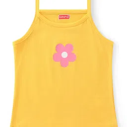 Babyhug 100% Cotton Knit Singlet Sleeves Slips with Floral Print Pack of 3 - Multicolour image 4