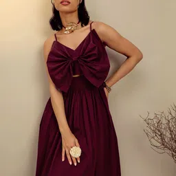 Pink Paprika by SASSAFRAS Women Fit and Flare Midi Dress-picture-35